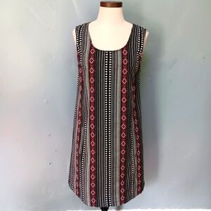 Southwestern boho cotton blend sleeveless shift w pockets. Jack. Medium.